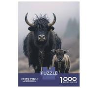 Jigsaw Puzzles for Adults1000 Piece Yak Animal Family Jigsaw Puzzle Relax Games Difficult Challenge Stress Reduction Gifts 70x50cm/1000pcs