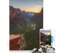 Jigsaw Puzzles for Adults1000 Piece Zion National Park at Sunset Educational Game Challenging To Complete Challenging Game Gifts 38x52cm