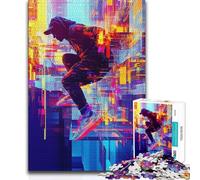 Jigsaw Puzzles for Adults1000 Pieces Abstract Parkour Tough Challenge Birthday Gifts for Ages 14 And over 50x75cm