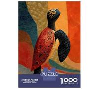 Jigsaw Puzzles for Adults1000 Pieces Abstract Turtle Art Adult Jigsaw Puzzle Fun Games Hand Speed Race Challenging Game Gifts 52x38cm/1000pcs