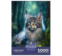 Jigsaw Puzzles for Adults1000 Pieces Adorable Maine Coon Cat Jigsaw for Adults Family Game Precision Cutting Unique Birthday And Xmas Gifts 38x26cm/1000pcs