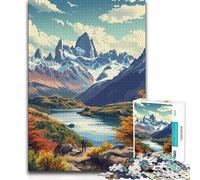 Jigsaw Puzzles for Adults1000 Pieces Adventure in Patagonia Toy Intellectual Game Staycation Kill Time Great Gift (size 38x26cm)