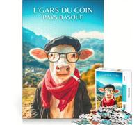 Jigsaw Puzzles for Adults1000 Pieces Affiche Pays Basque, Hands-on Game, Family Activities, Wishlist with Santa Claus 50x75cm