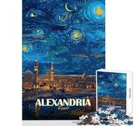 Jigsaw Puzzles for Adults1000 Pieces Alexandria Egypt Starry Night Art Jigsaw Puzzles 1000 Home Decoration Toys Gifts for Women Men But Fun And Humorous (50x75cm)