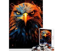 Jigsaw Puzzles for Adults1000 Pieces American Eagle Pride Fire Shared Joyful Family Experience Wonderful Christmas Surprise Gifts (50x75cm)
