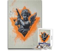 Jigsaw Puzzles for Adults1000 Pieces Angel Secret Agent Beautiful Design Game Perfect Decoration Anti-Stress Toys Size 38x52cm