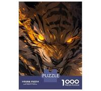 Jigsaw Puzzles for Adults1000 Pieces Anime Tiger Glowing Eyes Adult Puzzles Relaxing Games But Fun And Humorous Fun Activities at Home 38x26cm/1000pcs