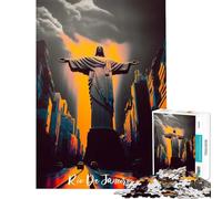 Jigsaw Puzzles for Adults1000 Pieces Artsy Rio De Janeiro Challenging Game Toys Educational Game Perfect Decoration Funny Gifts (Size 50x75cm)