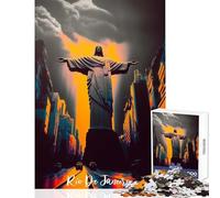 Jigsaw Puzzles for Adults1000 Pieces Artsy Rio De Janeiro Shared Joyful Family Experience Wonderful Christmas Surprise Gifts (38x52cm)