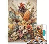 Jigsaw Puzzles for Adults1000 Pieces Autumnal Still Life with Pineapple, Hands-on Game, Decompressing Intellectual, Suitable for Desktop Decoration 50x75cm