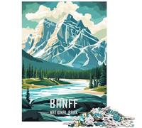 Jigsaw Puzzles for Adults1000 Pieces Banff National Park Poster for Birthday, Chrismas For Family Fun Fun Games for And from 14 Years And over (50x75cm)
