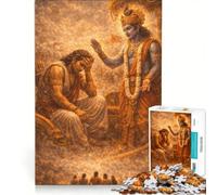 Jigsaw Puzzles for Adults1000 Pieces Bhagavad Gita, Brain Teaser Game, Pattern Assembly, Great Gift for Gaming 50x75cm