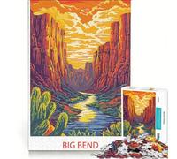 Jigsaw Puzzles for Adults1000 Pieces Big Bend National Park, Brain Teaser Game, Pattern Assembly, Great Gift for Gaming 38x52cm