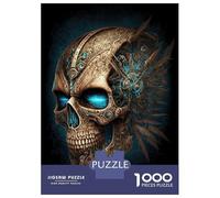 Jigsaw Puzzles for Adults1000 Pieces Biomechanical Skull Jigsaws for Adults Family Game Analysis And Logic Christmas Birthday Gifts 70x50cm/1000pcs