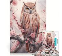 Jigsaw Puzzles for Adults1000 Pieces Bird Owl Watercolor, Impossible Game, Fun at Home Activities, Christmas Birthday Gifts 38x26cm