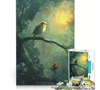 Jigsaw Puzzles for Adults1000 Pieces Birds in A Misty Forest, Impossible Game, Fun at Home Activities, Christmas Birthday Gifts 38x52cm