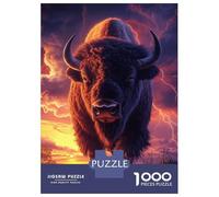 Jigsaw Puzzles for Adults1000 Pieces Bison Majesty at Sunset Puzzle for Adults Brain Teaser Game A Work of Art Fun Activities at Home 70x50cm/1000pcs
