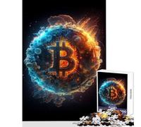 Jigsaw Puzzles for Adults1000 Pieces Bitcoin Universe V Shared Joyful Family Experience Wonderful Christmas Surprise Gifts (38x52cm)