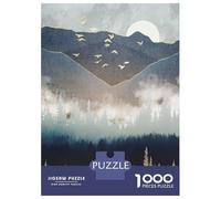 Jigsaw Puzzles for Adults1000 Pieces Blue Mountain Mist Puzzle for Adults Brain Teaser Game A Work of Art Fun Activities at Home 52x38cm/1000pcs