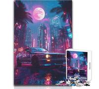 Jigsaw Puzzles for Adults1000 Pieces BMW M E Neon City Learning Educational Relaxing Games Secret Santa Gifts (size 38x26cm)