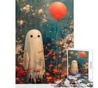 Jigsaw Puzzles for Adults1000 Pieces Boho Ghost with Balloon Practical Game Perfect Decoration Toy Wall Decor for Is Ideal As A Gifts (50X75CM)