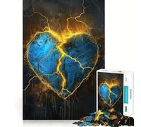 Jigsaw Puzzles for Adults1000 Pieces Broken Heart Clean Cut Art Logic Fun Toy Relax Game Play Christmas Calm Gift (50x75cm)