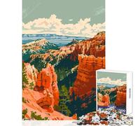 Jigsaw Puzzles for Adults1000 Pieces Bryce Canyon Utah Nature Shared Joyful Family Experience Wonderful Christmas Surprise Gifts (50x75cm)