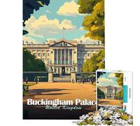 Jigsaw Puzzles for Adults1000 Pieces Buckingham Palace Poster Fun Activities at Home For Family Fun Educational Game for And from 14 Years And over (38x26cm)
