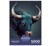 Jigsaw Puzzles for Adults1000 Pieces Buffalo Watercolor Jigsaws for Adults Hands-on Game Enhance Memory Fun Activities at Home 52x38cm/1000pcs