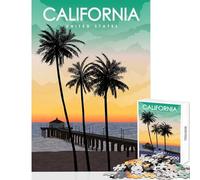 Jigsaw Puzzles for Adults1000 Pieces California State Travel Shared Joyful Family Experience Wonderful Christmas Surprise Gifts (50x75cm)