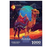 Jigsaw Puzzles for Adults1000 Pieces Camel Desert Night Puzzle for Adults Brain Teaser Game A Work of Art Fun Activities at Home 38x26cm/1000pcs