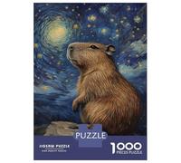 Jigsaw Puzzles for Adults1000 Pieces Capybara Starry Night-2 Jigsaw for Adults Family Game Wall Decoration Challenging Game Gifts 70x50cm/1000pcs