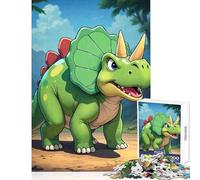 Jigsaw Puzzles for Adults1000 Pieces Cartoon Triceratops Forest Jigsaw Puzzles 1000 Home Decoration Toys Gifts for Women Men But Fun And Humorous (50x75cm)