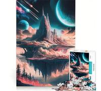 Jigsaw Puzzles for Adults1000 Pieces Celestial Castle Realms, Hands-on Game, Decompressing Intellectual, Suitable for Desktop Decoration 50x75cm