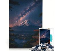Jigsaw Puzzles for Adults1000 Pieces Celestial Fuji Night of Harmony, Hands-on Game, Decompressing Intellectual, Suitable for Desktop Decoration 50x75cm