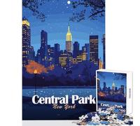 Jigsaw Puzzles for Adults1000 Pieces Central Park at Night, New York Shared Joyful Family Experience Wonderful Christmas Surprise Gifts (38x26cm)