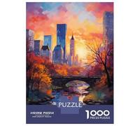 Jigsaw Puzzles for Adults1000 Pieces Central Park in Fall Jigsaw for Adults Family Game Precision Cutting Unique Birthday And Xmas Gifts 70x50cm/1000pcs