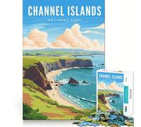 Jigsaw Puzzles for Adults1000 Pieces Channel Islands Natl Park Clean Cut Art Logic Fun Toy Relax Game Play Christmas Calm Gift (38x52cm)