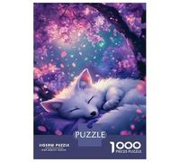 Jigsaw Puzzles for Adults1000 Pieces Cherry Blossom Fox Dream Puzzle for Adults Brain Teaser Game A Work of Art Fun Activities at Home 70x50cm/1000pcs