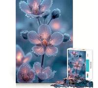 Jigsaw Puzzles for Adults1000 Pieces Cherry Blossom Neon Clean Cut Art Logic Fun Toy Relax Game Play Christmas Calm Gift (38x52cm)