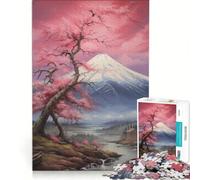 Jigsaw Puzzles for Adults1000 Pieces Cherry Blossom Sky, Hands-on Game, Decompressing Intellectual, Suitable for Desktop Decoration 38x26cm