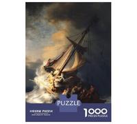 Jigsaw Puzzles for Adults1000 Pieces Christ in The Storm Puzzle for Adults Brain Teaser Game A Work of Art Fun Activities at Home 38x26cm/1000pcs