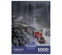 Jigsaw Puzzles for Adults1000 Pieces Christmas Train Ride-3 Adult Jigsaw Puzzle Toy Wall Decor Analysis And Logic Challenging Game Gifts 38x26cm/1000pcs