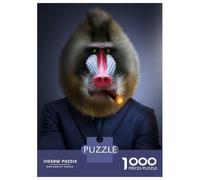 Jigsaw Puzzles for Adults1000 Pieces Classy Cool Baboon Puzzle for Adults Brain Teaser Game A Work of Art Fun Activities at Home 38x26cm/1000pcs