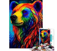 Jigsaw Puzzles for Adults1000 Pieces Colorful Gay Bear Portrait Adult Jigsaw Puzzle Hands-on Game Enhance Memory Unique Birthday And Xmas Gifts (Size 38x26cm)