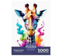 Jigsaw Puzzles for Adults1000 Pieces Colorful Geometric Giraffe Jigsaw for Adults Family Game Precision Cutting Unique Birthday And Xmas Gifts 38x26cm/1000pcs