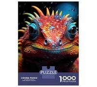 Jigsaw Puzzles for Adults1000 Pieces Colorful Lizard Head Close-Up Adult Jigsaw Puzzle Toy Wall Decor Analysis And Logic Challenging Game Gifts 38x26cm/1000pcs