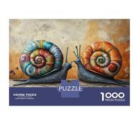 Jigsaw Puzzles for Adults1000 Pieces Colorful Snail Art Print Jigsaws for Adults Family Game Analysis And Logic Christmas Birthday Gifts 70x50cm/1000pcs