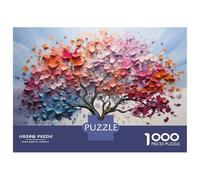 Jigsaw Puzzles for Adults1000 Pieces Colorful Tree Wall Art Jigsaws for Adults Family Game Analysis And Logic Christmas Birthday Gifts 38x26cm/1000pcs