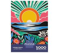 Jigsaw Puzzles for Adults1000 Pieces Colorful Tropical Sunset Jigsaw for Adults Family Game Precision Cutting Unique Birthday And Xmas Gifts 70x50cm/1000pcs